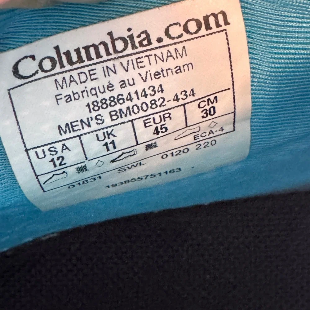 Columbia Men's SH/FT OutDry Knit Sneakers Blue Red BM0082-434 Size 12